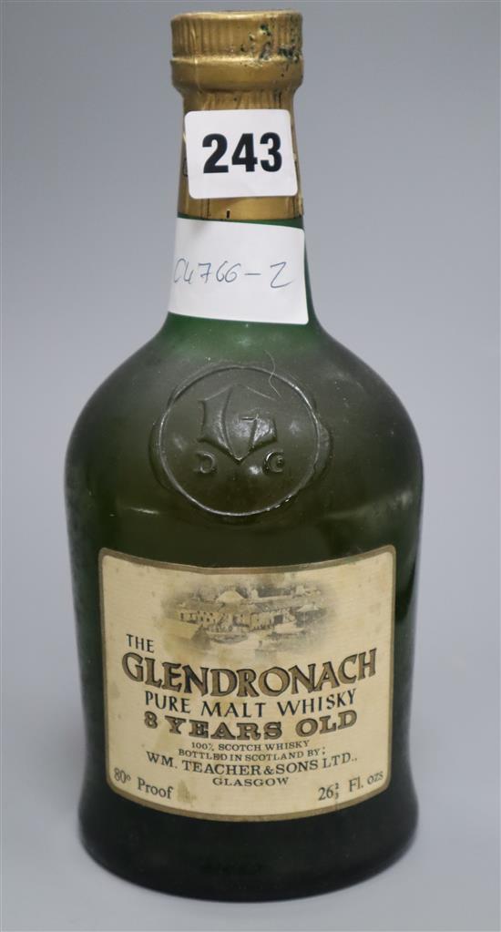 A bottle Glendronach 8 year old malt whisky